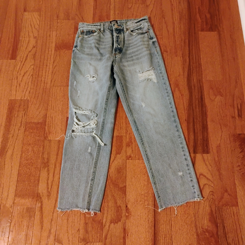 Urban Outfitters Ripped Light Blue Ankle Jeans